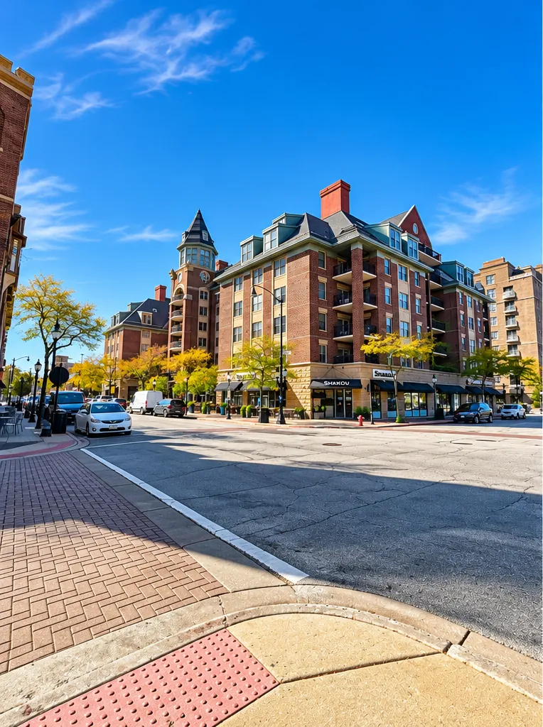 Downtown Arlington Heights, Illinois, photographed by Raad Eshoo